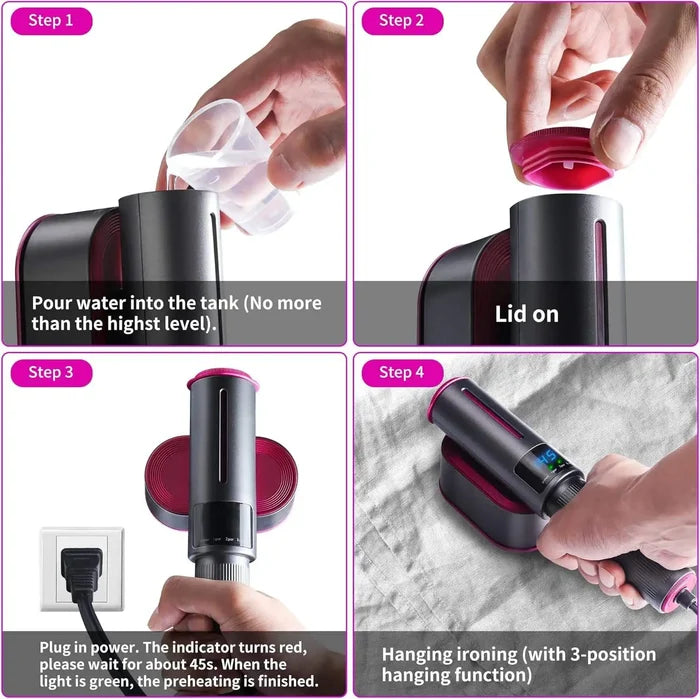 1200W Portable Handheld Clothes Garment Fabric Steamer USB