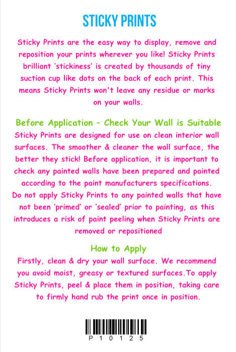 12x16" (30.5x40.6cm) Sticky Print