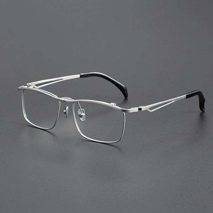 180° Flip-Up Titanium Eyeglass Frame for Reading