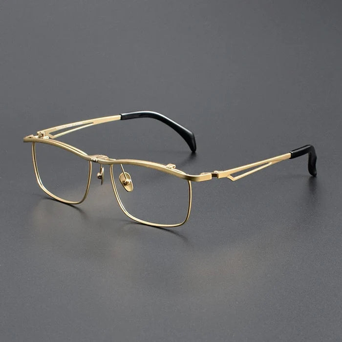 180° Flip-Up Titanium Eyeglass Frame for Reading