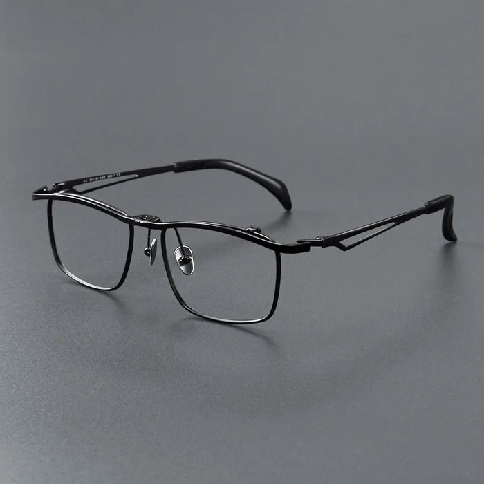 180° Flip-Up Titanium Eyeglass Frame for Reading