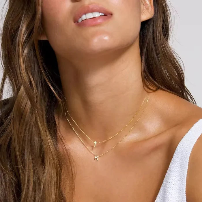 18K Gold Dainty Cross Pendant Necklace for Women
