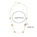 18K Gold Heart Necklace - Stainless Steel Elegance