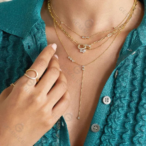 18k Gold Plated Minimalist Leaf Olive Necklace