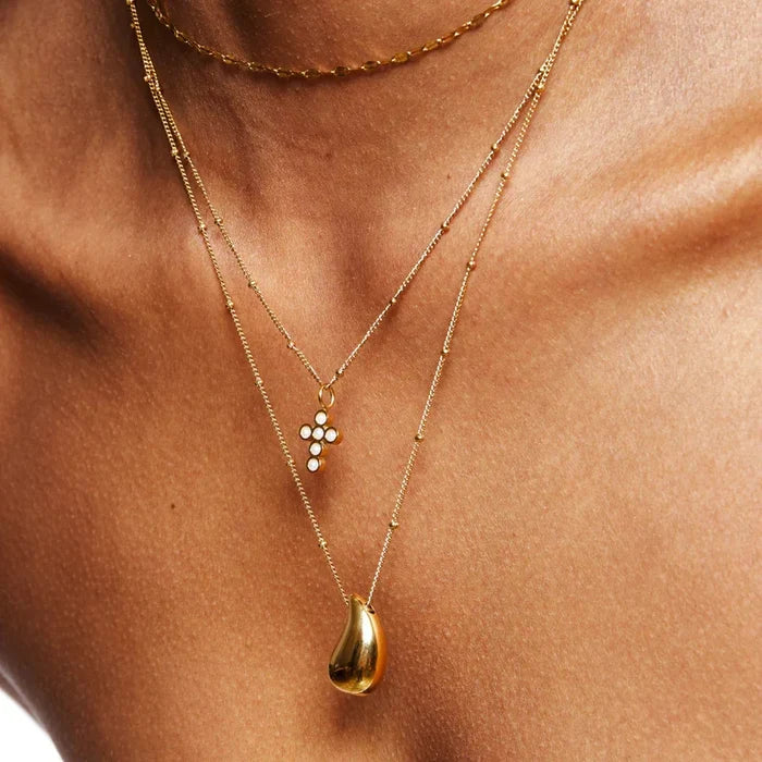 18K Gold Plated Pearl Layered Necklace