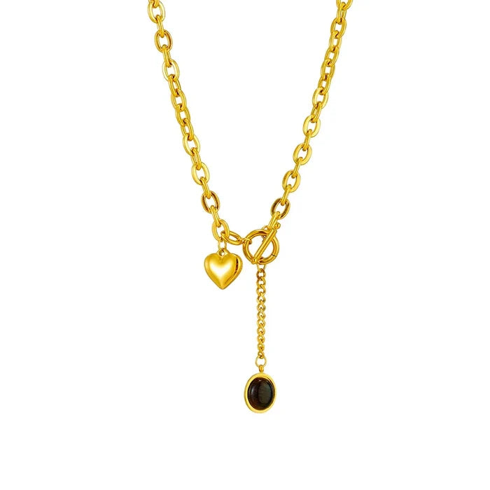 18K Gold Plated Tassel Necklace Trendy Chain