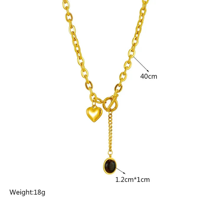 18K Gold Plated Tassel Necklace Trendy Chain