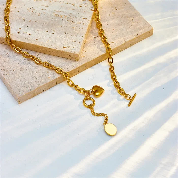 18K Gold Plated Tassel Necklace Trendy Chain