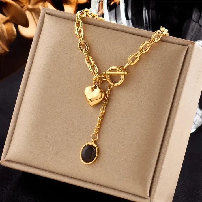 18K Gold Plated Tassel Necklace Trendy Chain