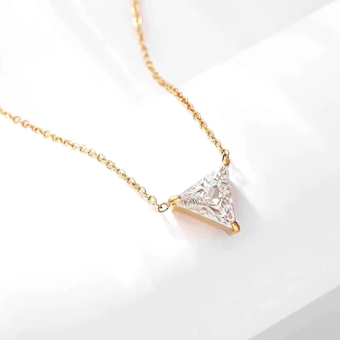 18K Gold Plated Teardrop Cubic Zircon Necklace
