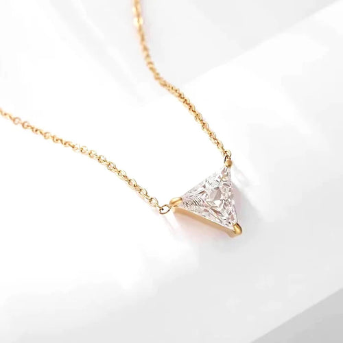 18K Gold Plated Teardrop Cubic Zircon Necklace