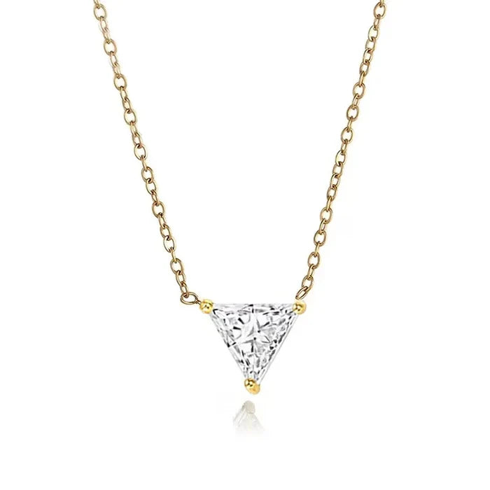 18K Gold Plated Teardrop Cubic Zircon Necklace