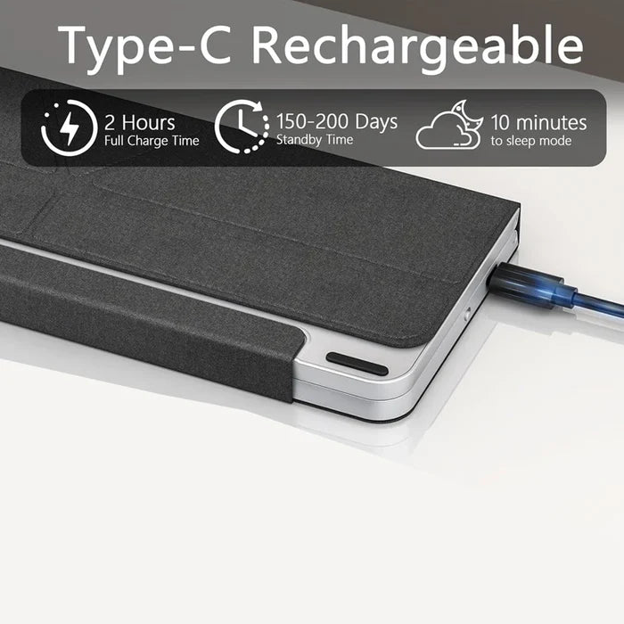 2-in-1 Foldable Touch Wireless BT Keyboard Portable with Magnetic