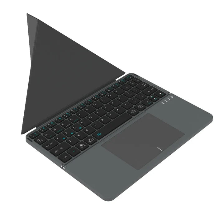2-in-1 Foldable Touch Wireless BT Keyboard Portable with Magnetic