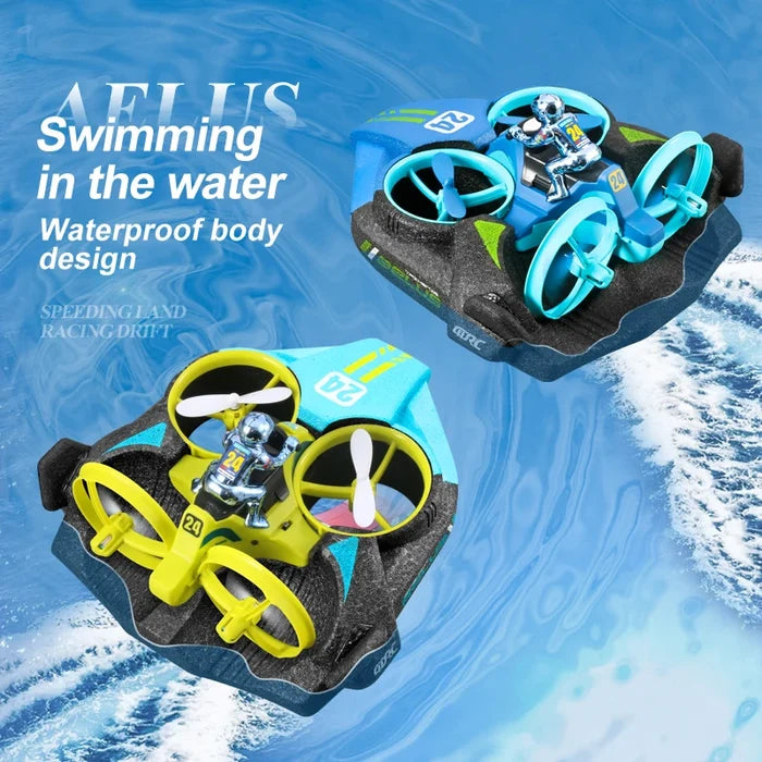 2 in 1 Mini RC Drone Quadcopter Remote Control RC Boat Ship Drone