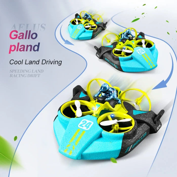 2 in 1 Mini RC Drone Quadcopter Remote Control RC Boat Ship Drone