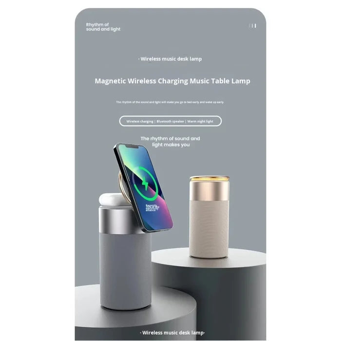 2026 Hot-Selling Magnetic Subwoofer Wireless Charging for Speaker RGB