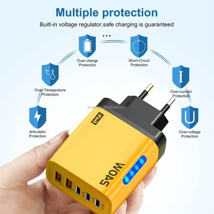 240W GaN Charger Adapter 5 Port PD USB Fast Charger 240W