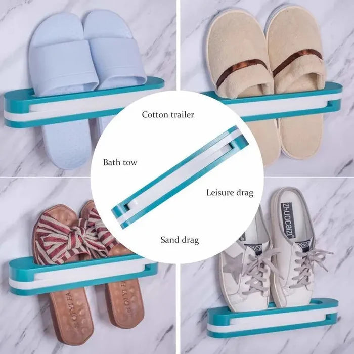 3-in-1 Folding Wall-Mounted Shoe Rack