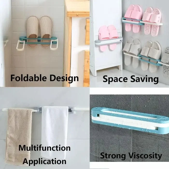 3-in-1 Folding Wall-Mounted Shoe Rack