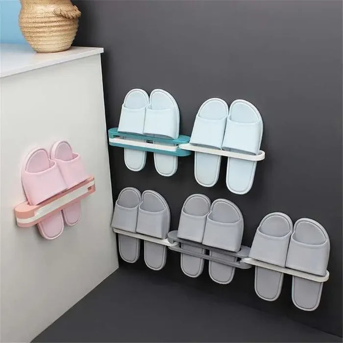 3-in-1 Folding Wall-Mounted Shoe Rack
