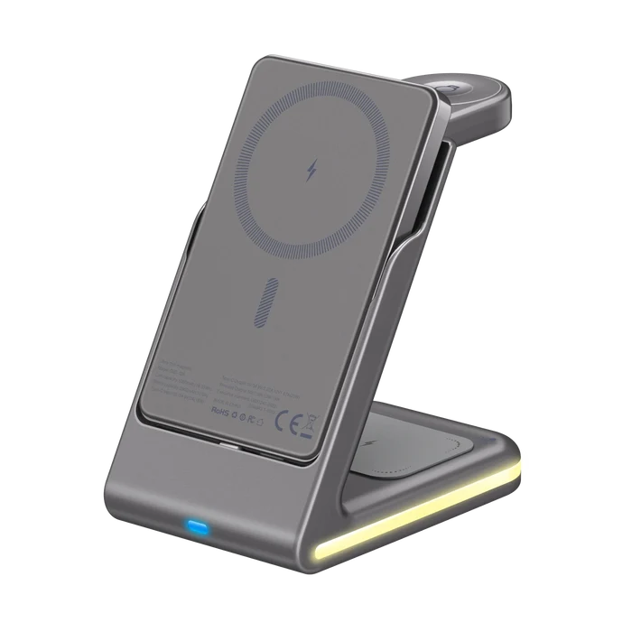 3 in 1 Magnetic Wireless Power Bank with Stand Detachable Portable Charger