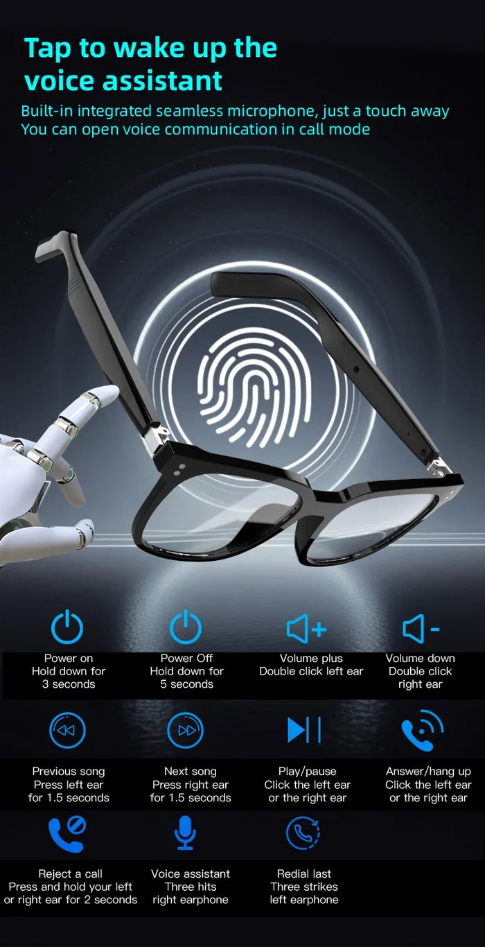 3-in-1 Smart Sunglasses with TWS Earphones
