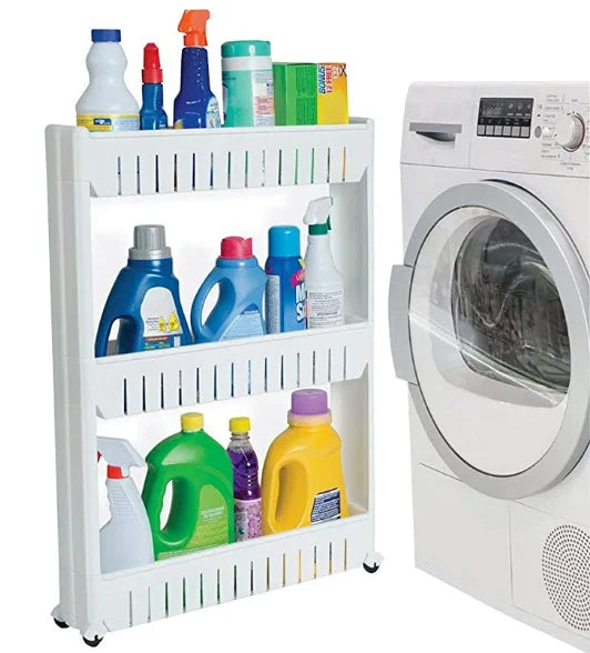 3-Tier Slim Storage Rack with Wheels