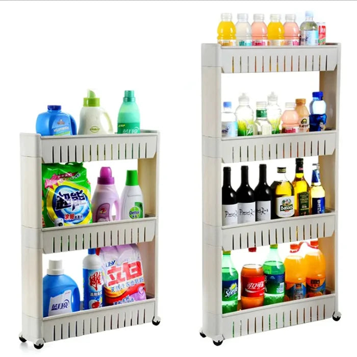 3-Tier Slim Storage Rack with Wheels