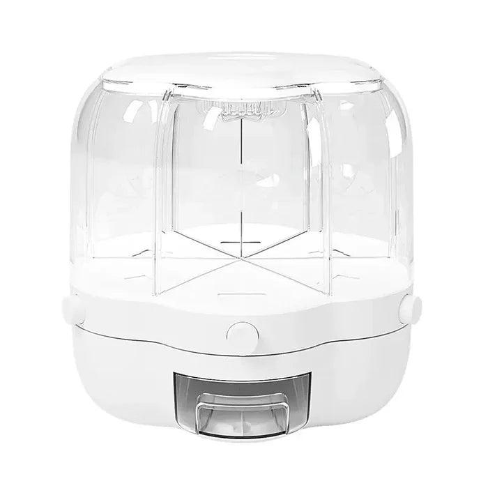 360 Degree Rotating Kitchen Plastic Food Storage Container Sealed