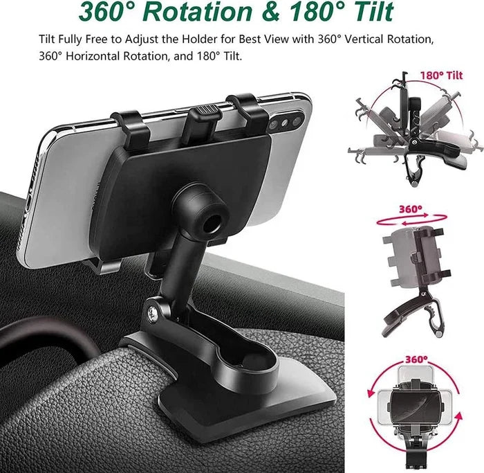 360° Rotating Car Phone Holder - Multifunctional Mount