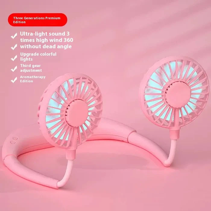 360° Rotation Portable Neck Fan
