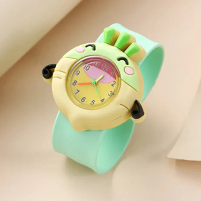 3D Animal Cartoon Silicone Kids Quartz Watch