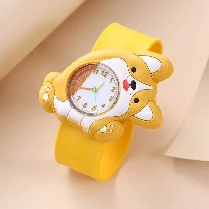 3D Animal Cartoon Silicone Kids Quartz Watch