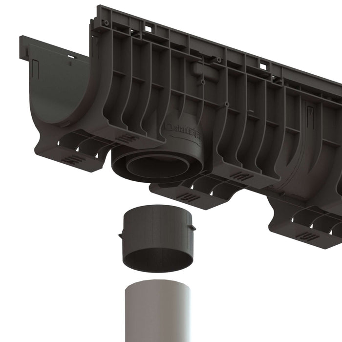 4 inch internal Channel to PVC Pipe Adapter. 4 inch Schedule 40