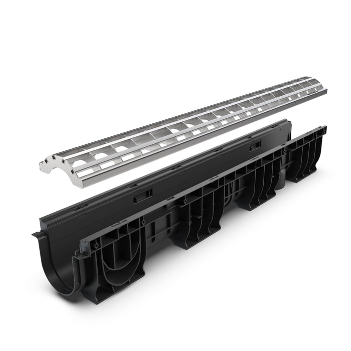 4" Stainless Dome Edgeless Drain Package - Vodaland