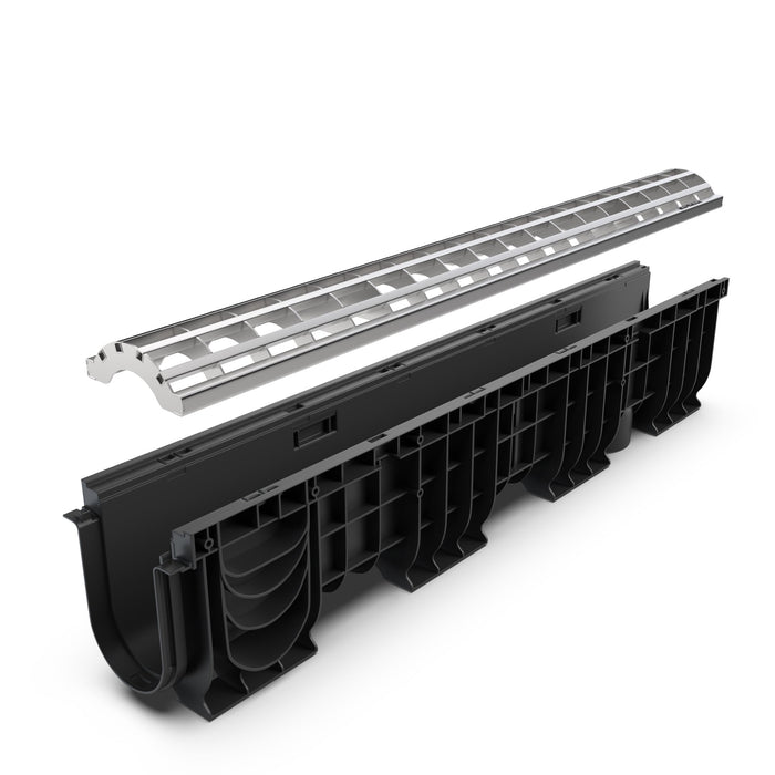 4" Stainless Dome Edgeless Drain Package - Vodaland