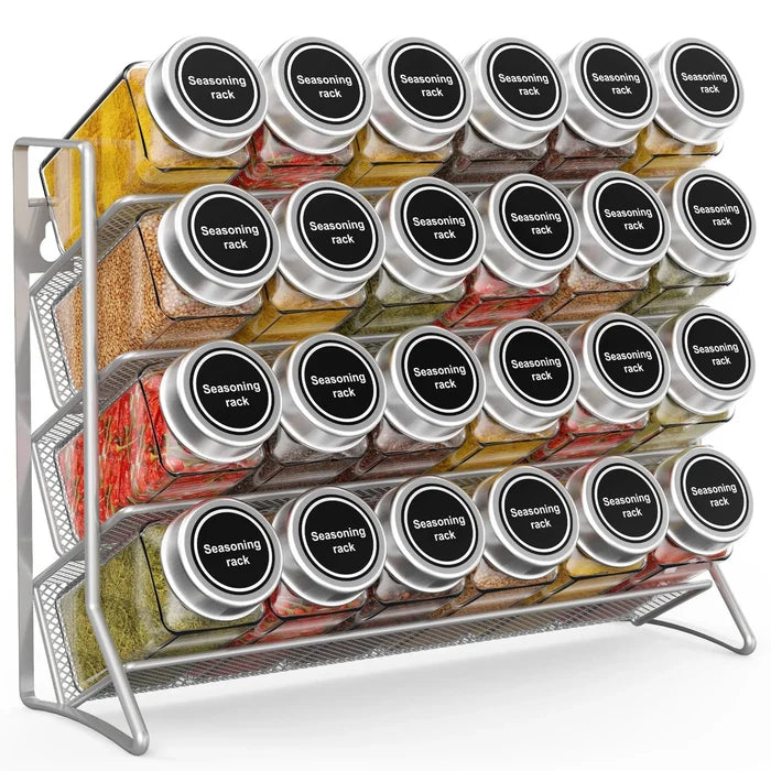 4-Tier Metal Spice Rack Organizer