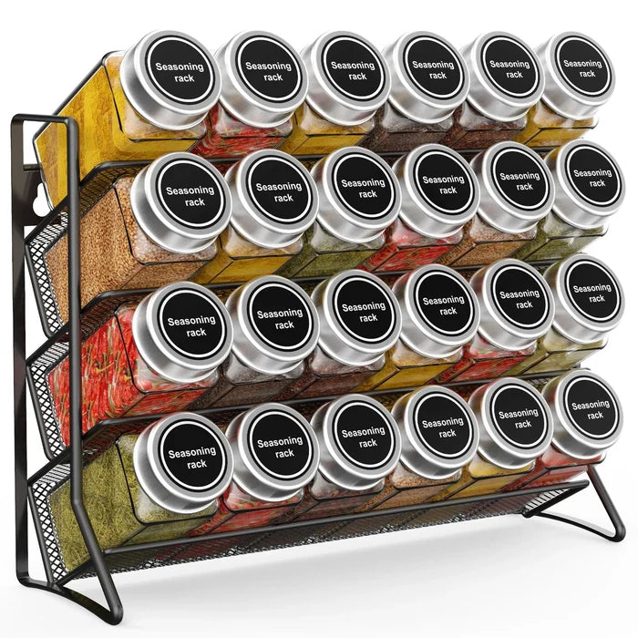 4-Tier Metal Spice Rack Organizer
