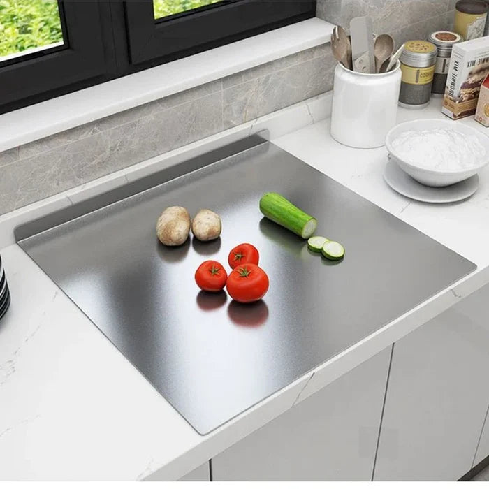 40x30 cm Double-Sided Rectangle Stainless Steel Chopping Block
