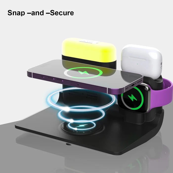 5-in-1 Multifunctional LED Light Electric Phone Charging Station