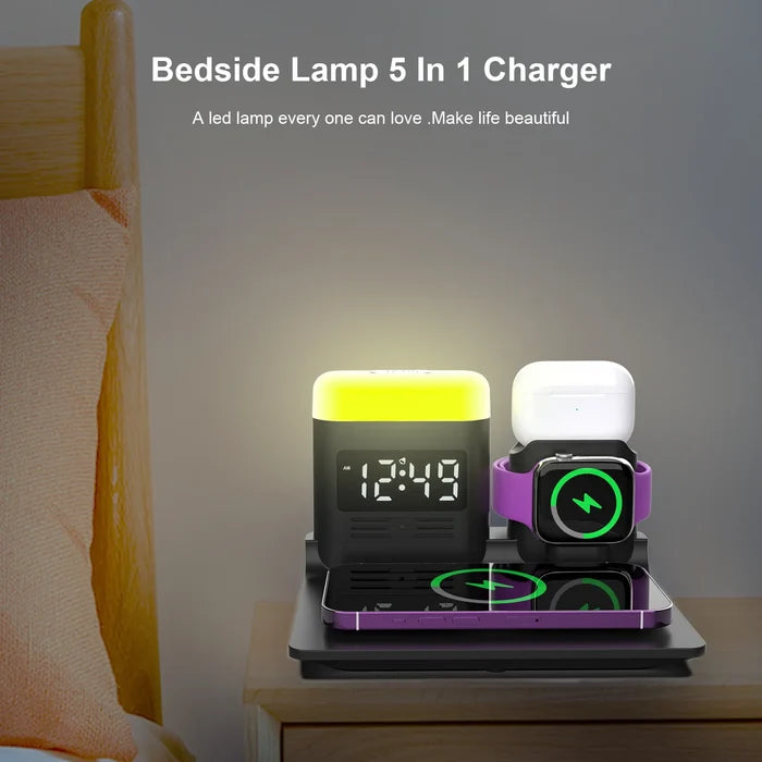 5-in-1 Multifunctional LED Light Electric Phone Charging Station