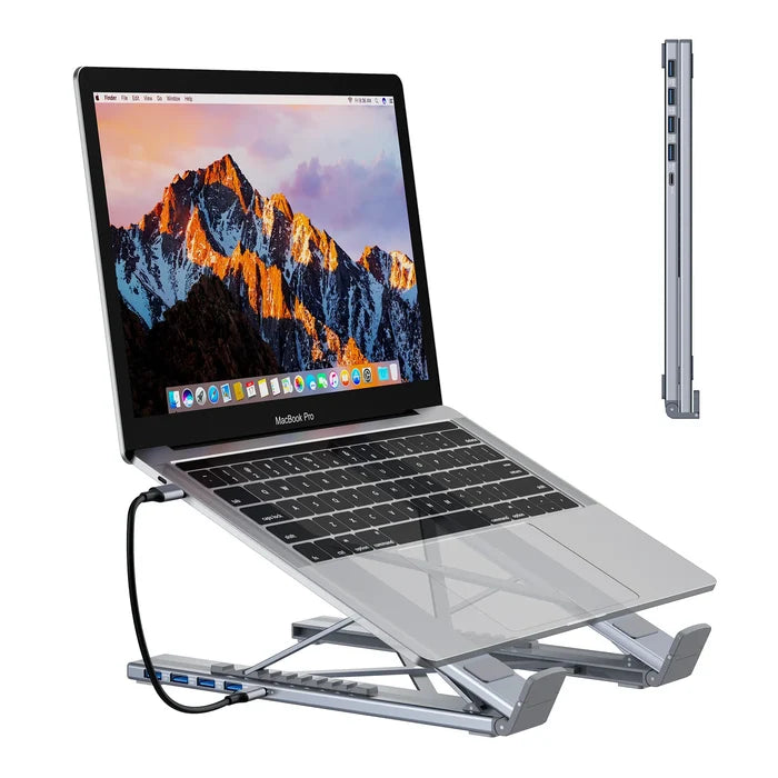 8-in-1 Portable Laptop Stand with USB-C Hub