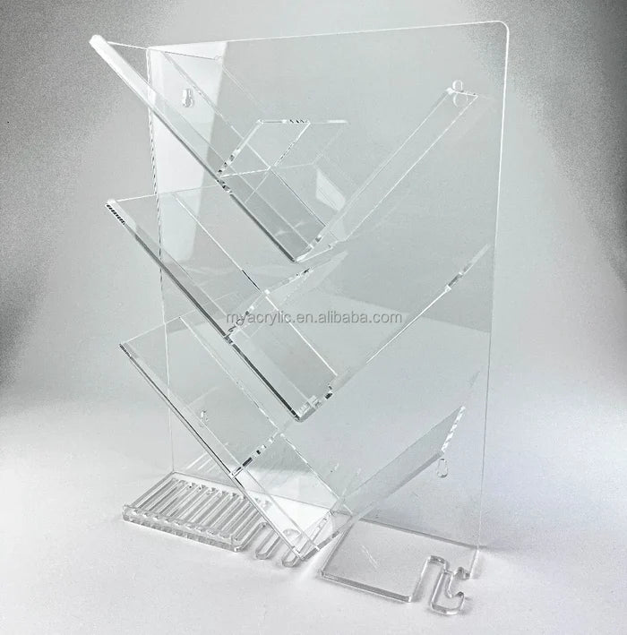 Acrylic Shower Caddy Shelves Slanted Shampoo Holder for Shower Wall