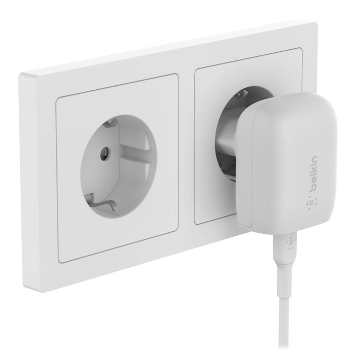 Adaptador de Corrente Belkin 20W Usb-C PD PPS Wall Charger: Branco
