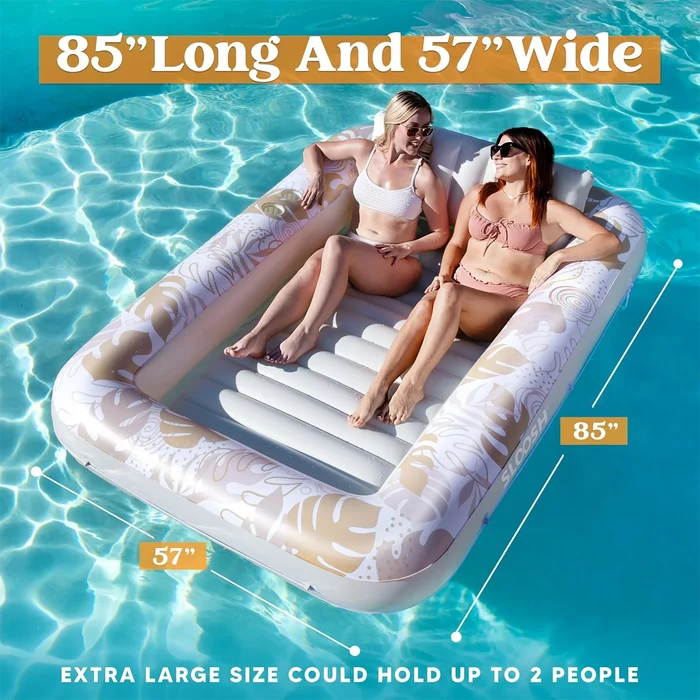Adult PVC Inflatable Pool Lounger Float Comfortable Ride-on for