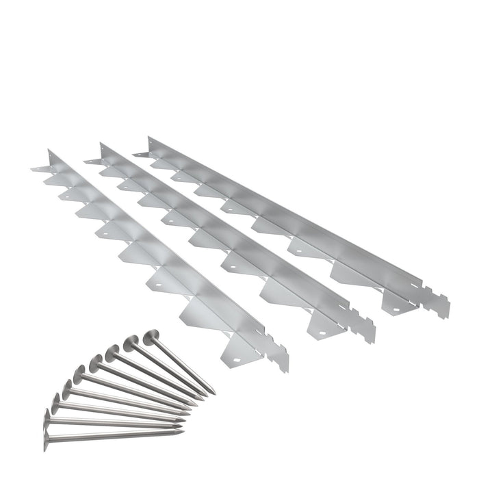 Three Aluminum Edging System with installation nails