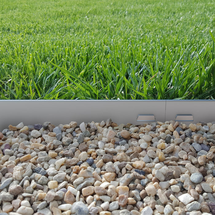 Aluminum Edging System, gravel walkway and grass field