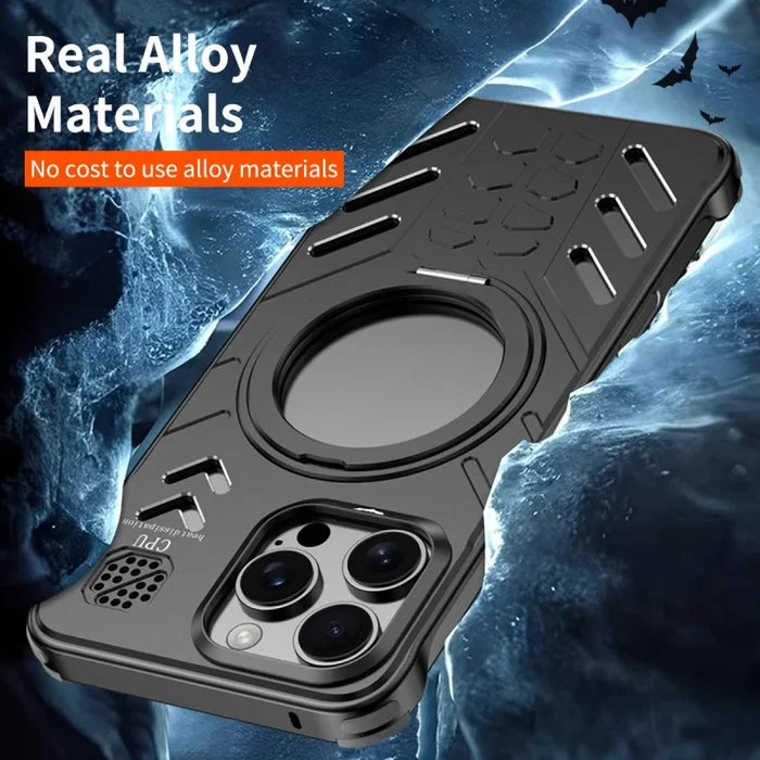Aluminum Metal Hollow Magnetic Phone Case for iPhone