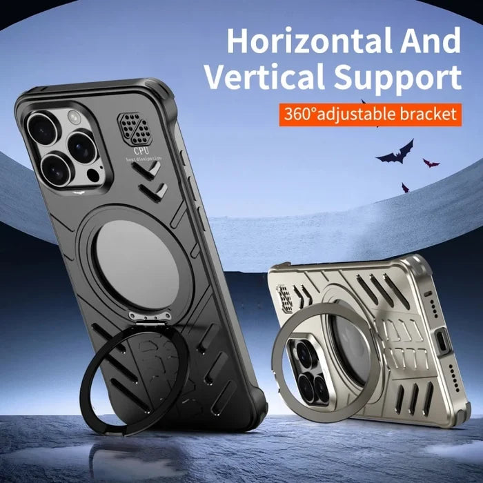 Aluminum Metal Hollow Magnetic Phone Case for iPhone